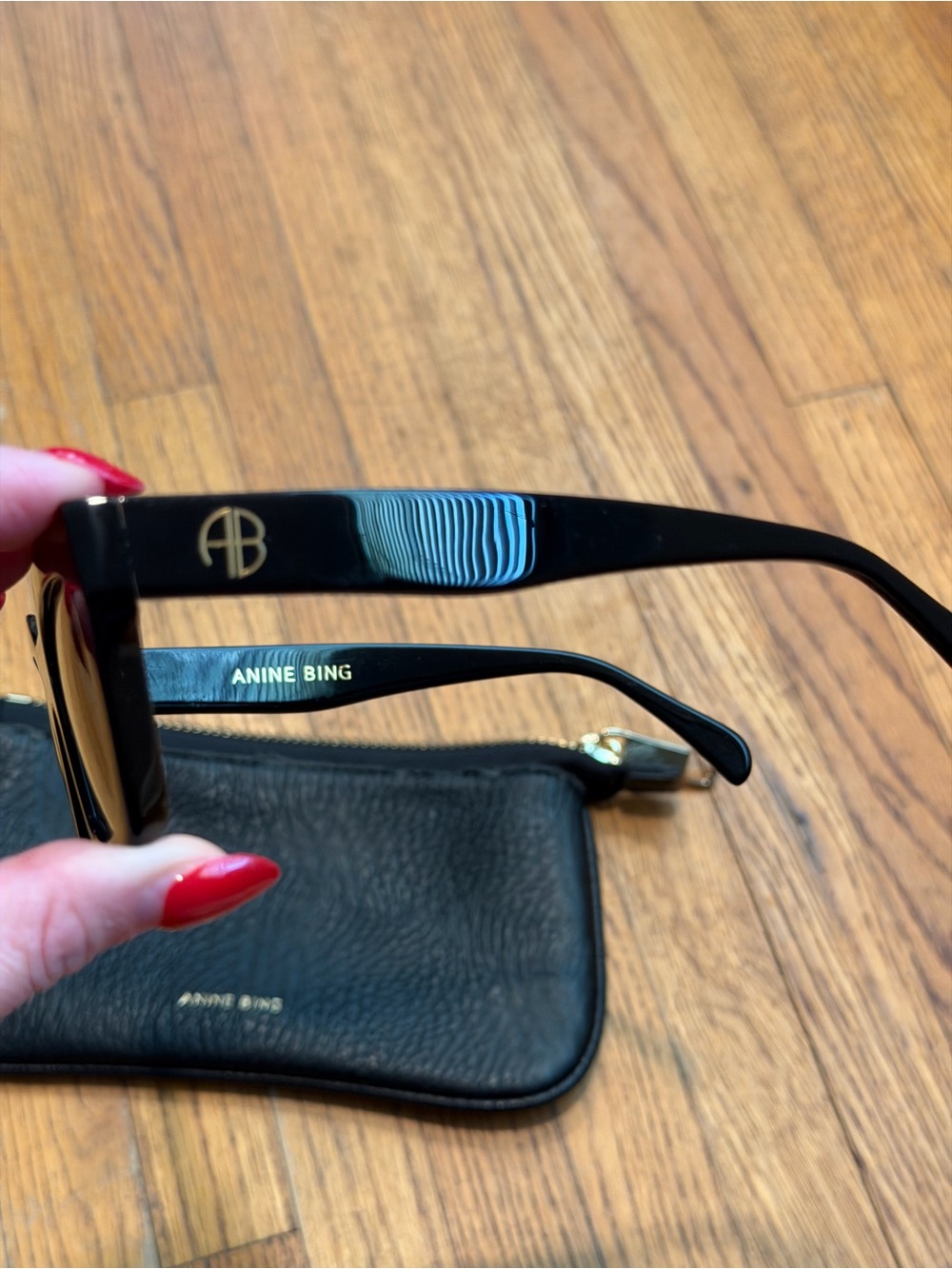 ANINE BING INDIO SUNGLASSES BLACK SQUARE - Picture 10 of 10